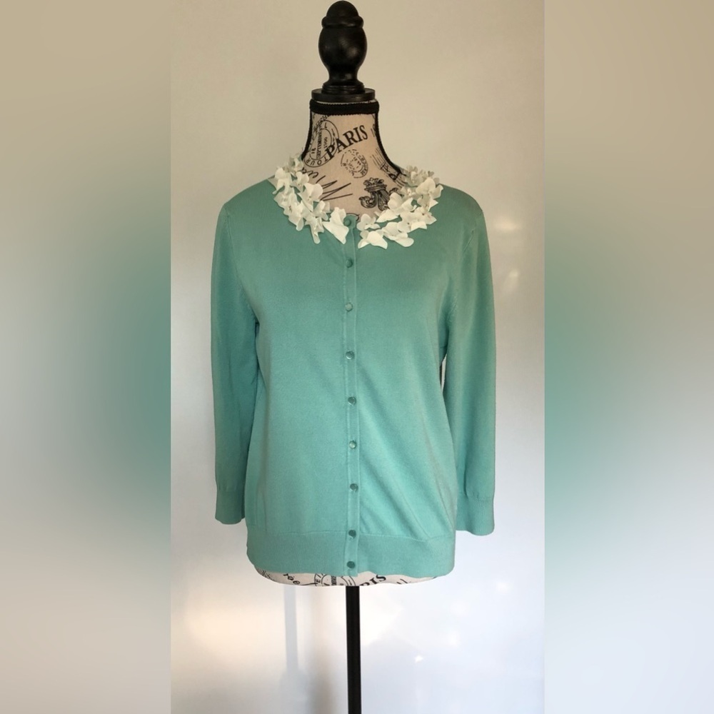 Vintage Cable & Gauge Sweater large mint green